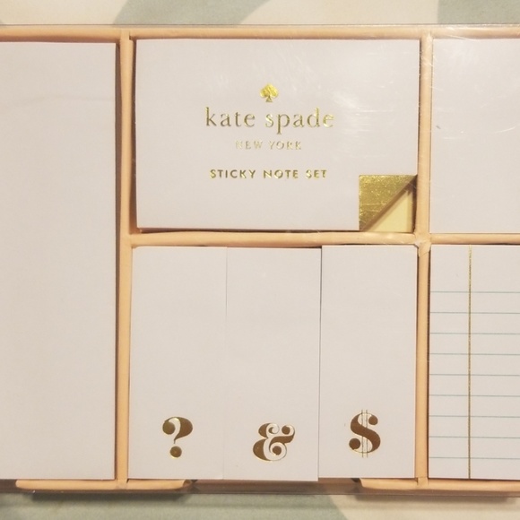 kate spade strike gold sticky note set - Picture 3 of 6